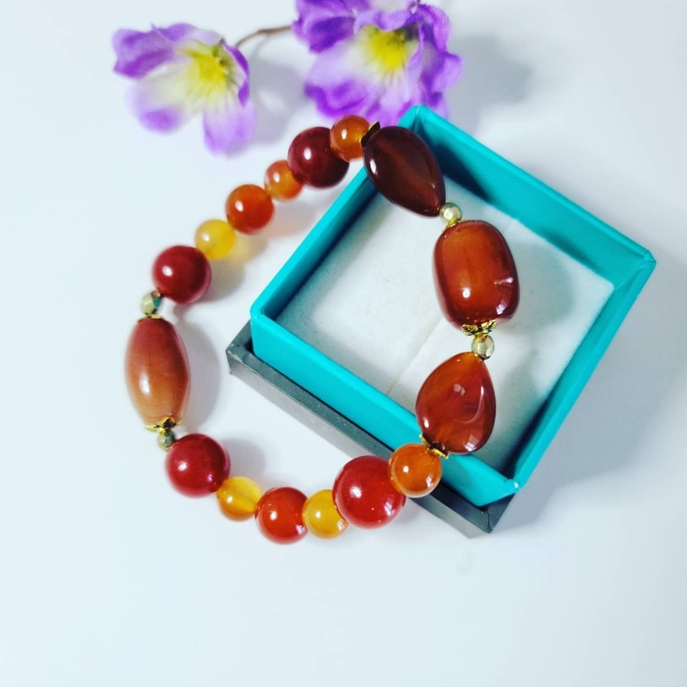 Gorgeous Carnelian handcrafted bracelet